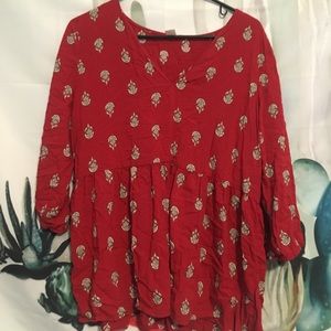 Long sleeve peplum shirt